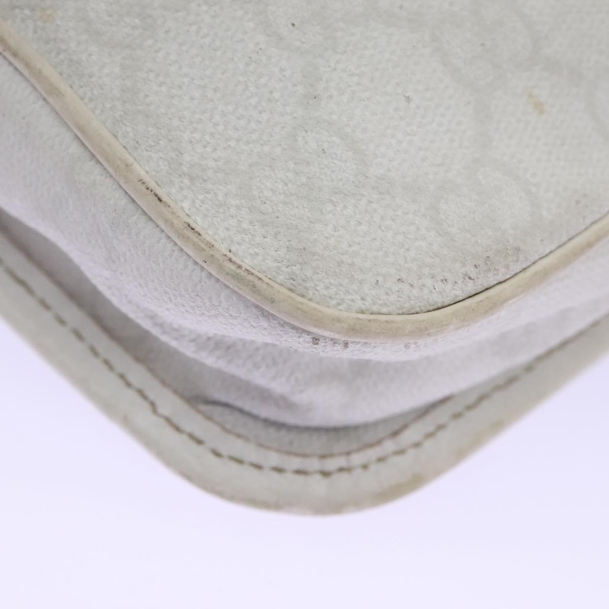 GUCCI GG Supreme Sherry Line Shoulder Bag PVC White Gold 147668 Auth hk2049