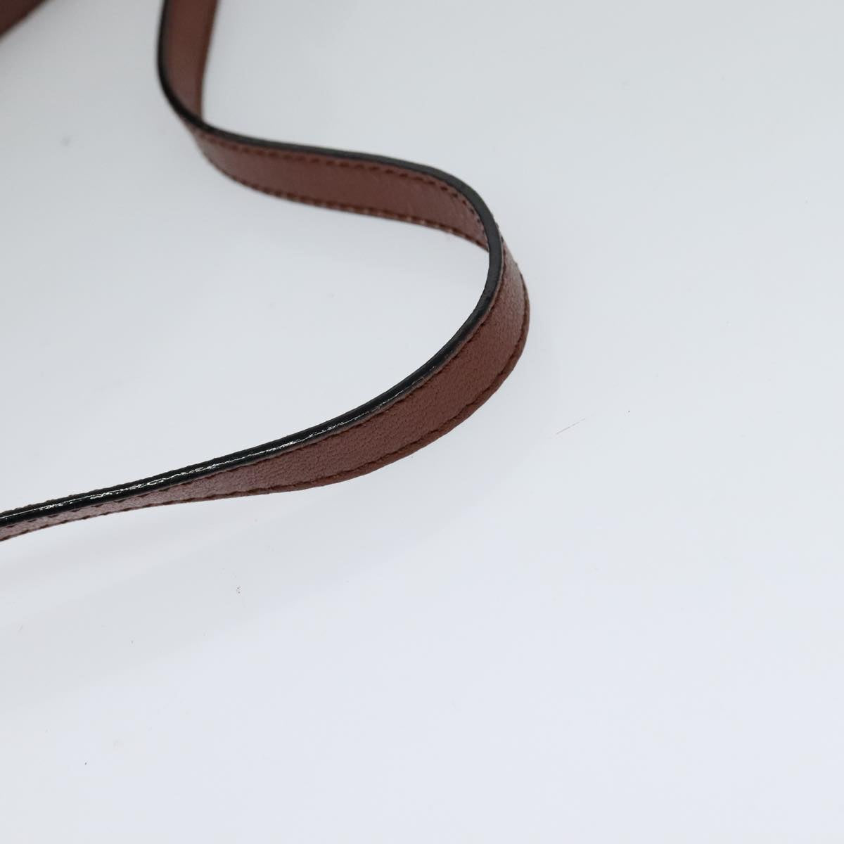 Chloe Shadow Shoulder Bag Leather 2way Brown Gold Auth hk2098