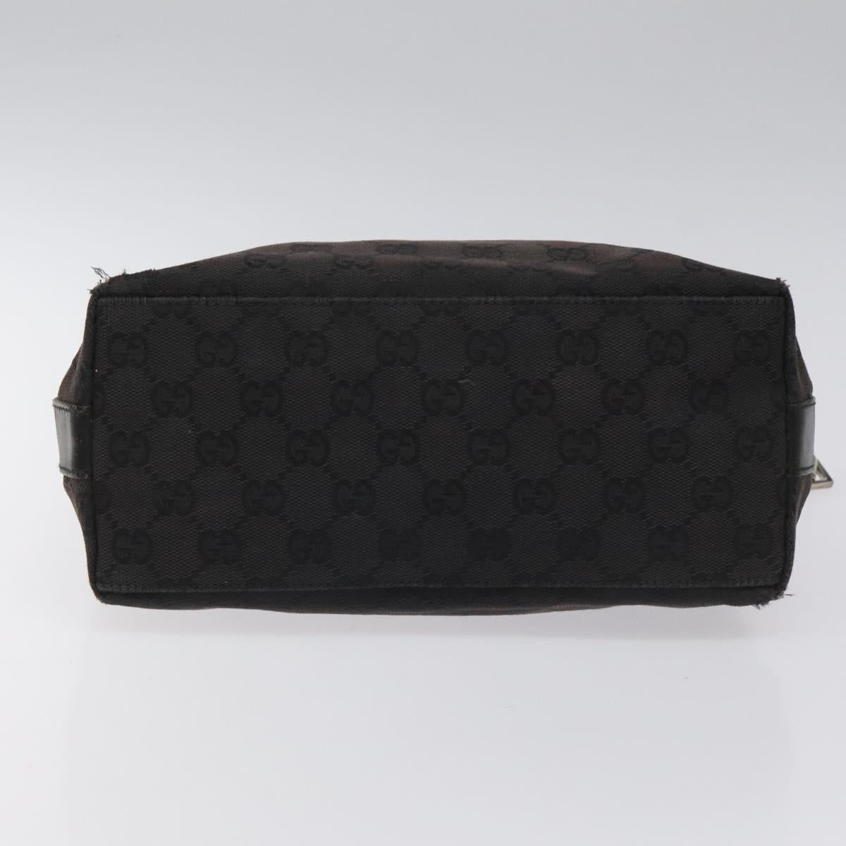GUCCI GG Canvas Shoulder Bag Black Silver 000 0602 Auth hk2121