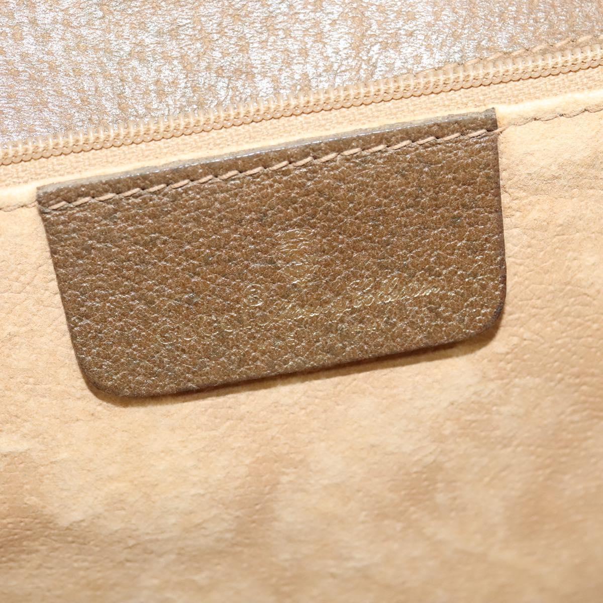 GUCCI GG Supreme Shoulder Bag PVC Beige Gold 904 02 050 Auth hk2124