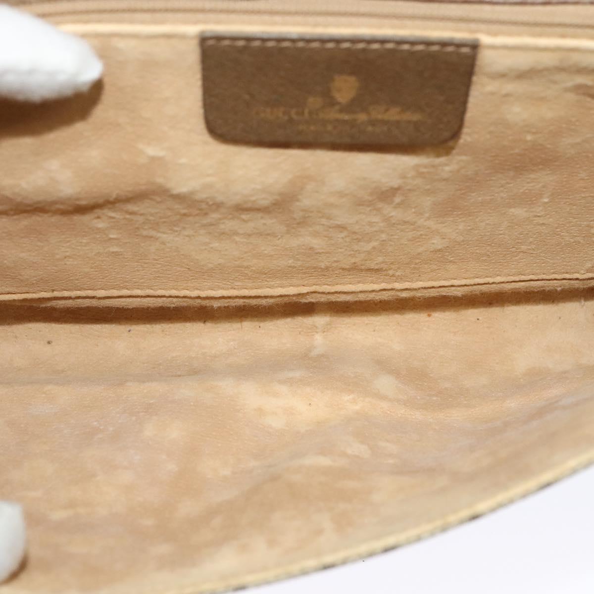 GUCCI GG Supreme Shoulder Bag PVC Beige Gold 904 02 050 Auth hk2124
