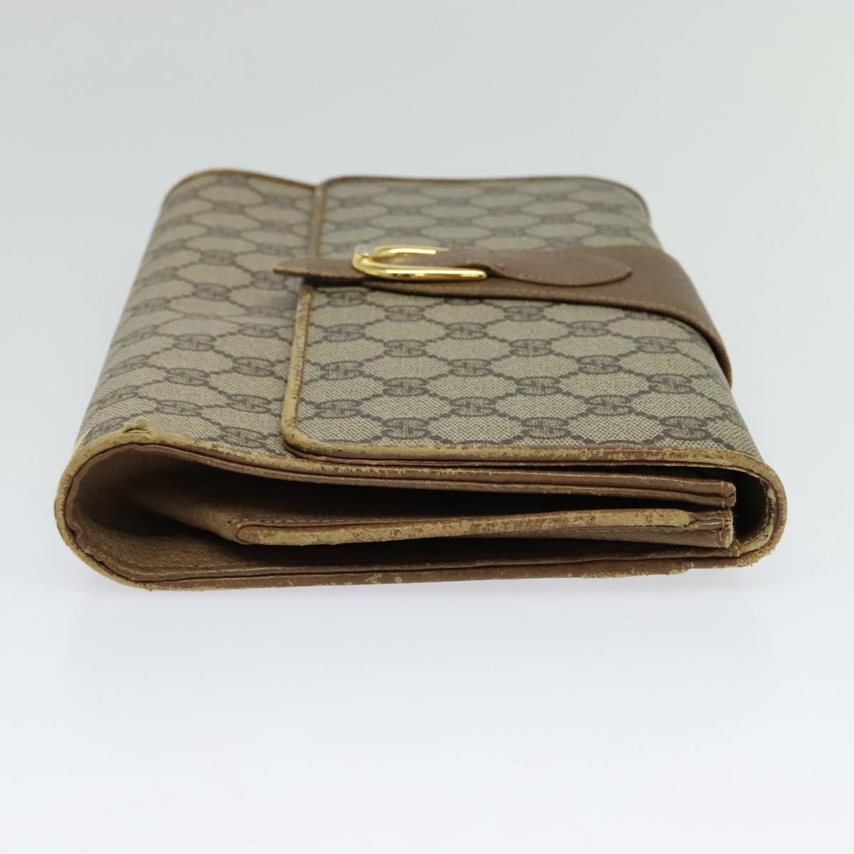 GUCCI GG Supreme Shoulder Bag PVC Beige Gold 904 02 050 Auth hk2124