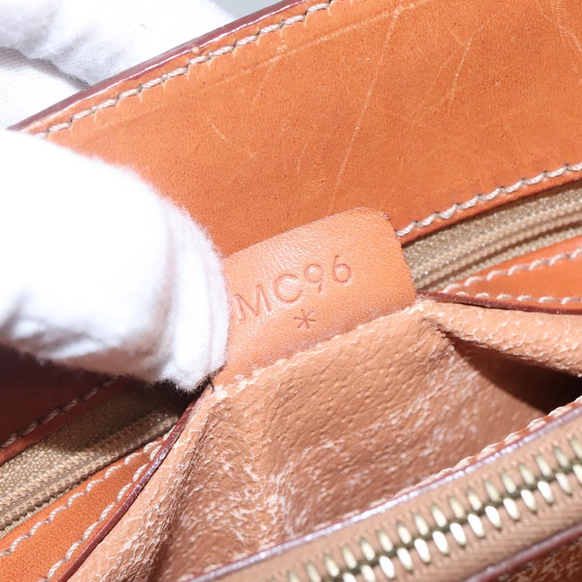 CELINE Macadam Canvas Hand Bag PVC Leather Gold Brown Auth hk2156