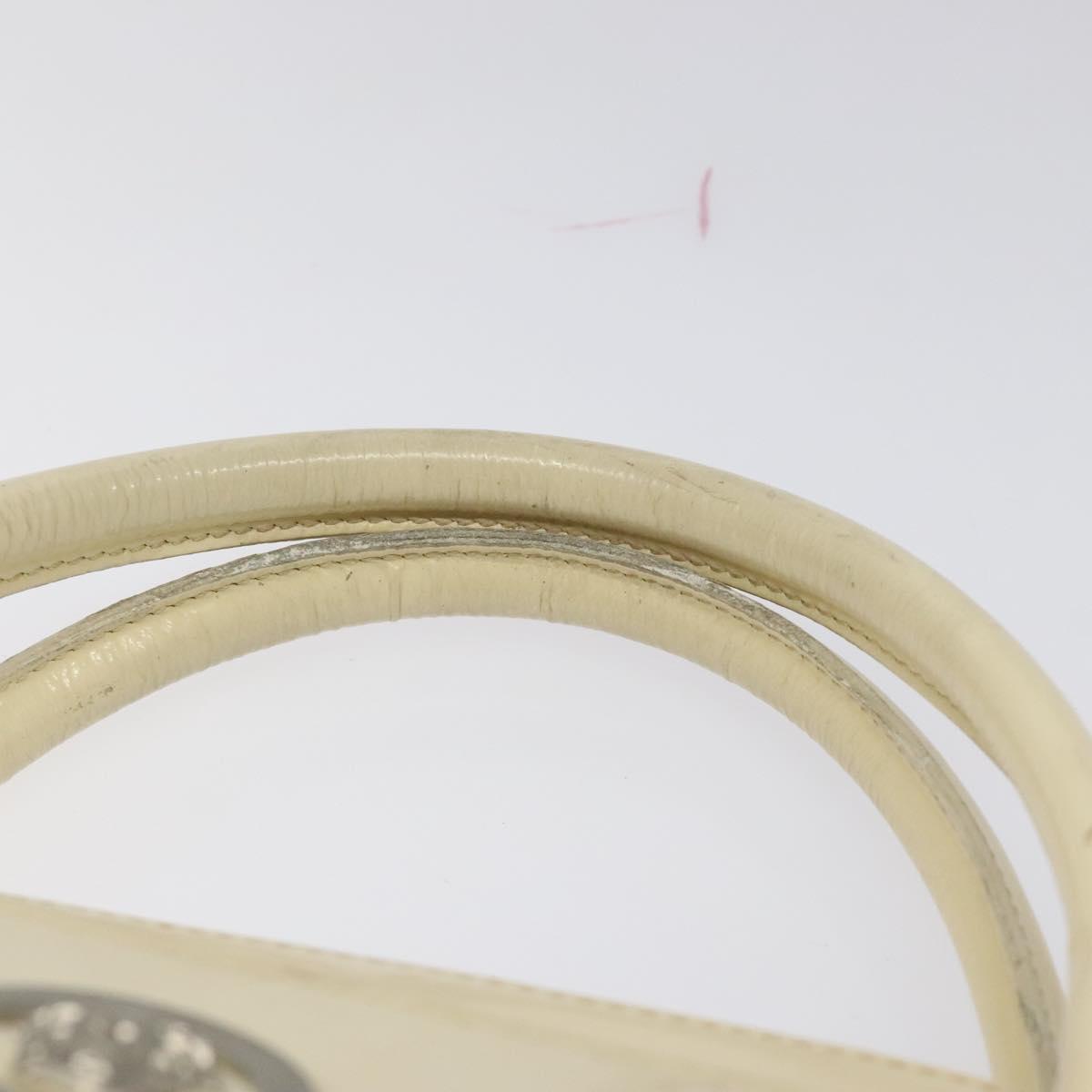 Gianni Versace Hand Bag Nylon Beige Auth hk2171