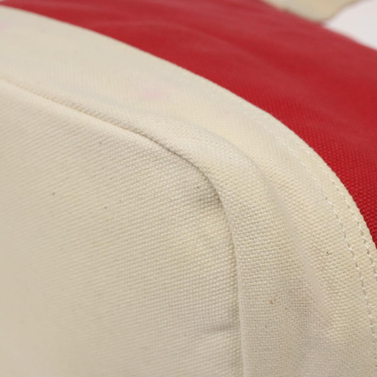 BURBERRY Blue Label Tote Bag Canvas Red Beige Auth hk2190