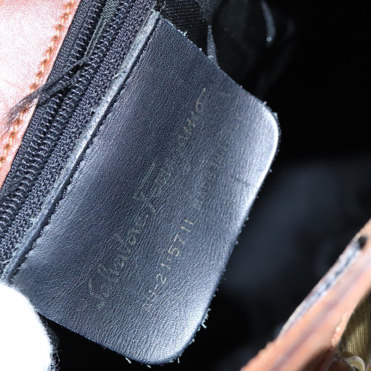 Salvatore Ferragamo Shoulder Bag Canvas Brown Auth hk2205