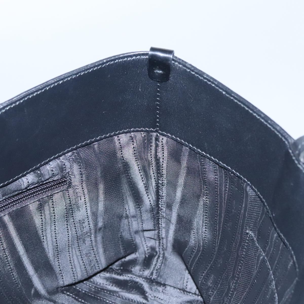 Salvatore Ferragamo Gancini Hand Bag Patent leather Black Silver Auth hk2206