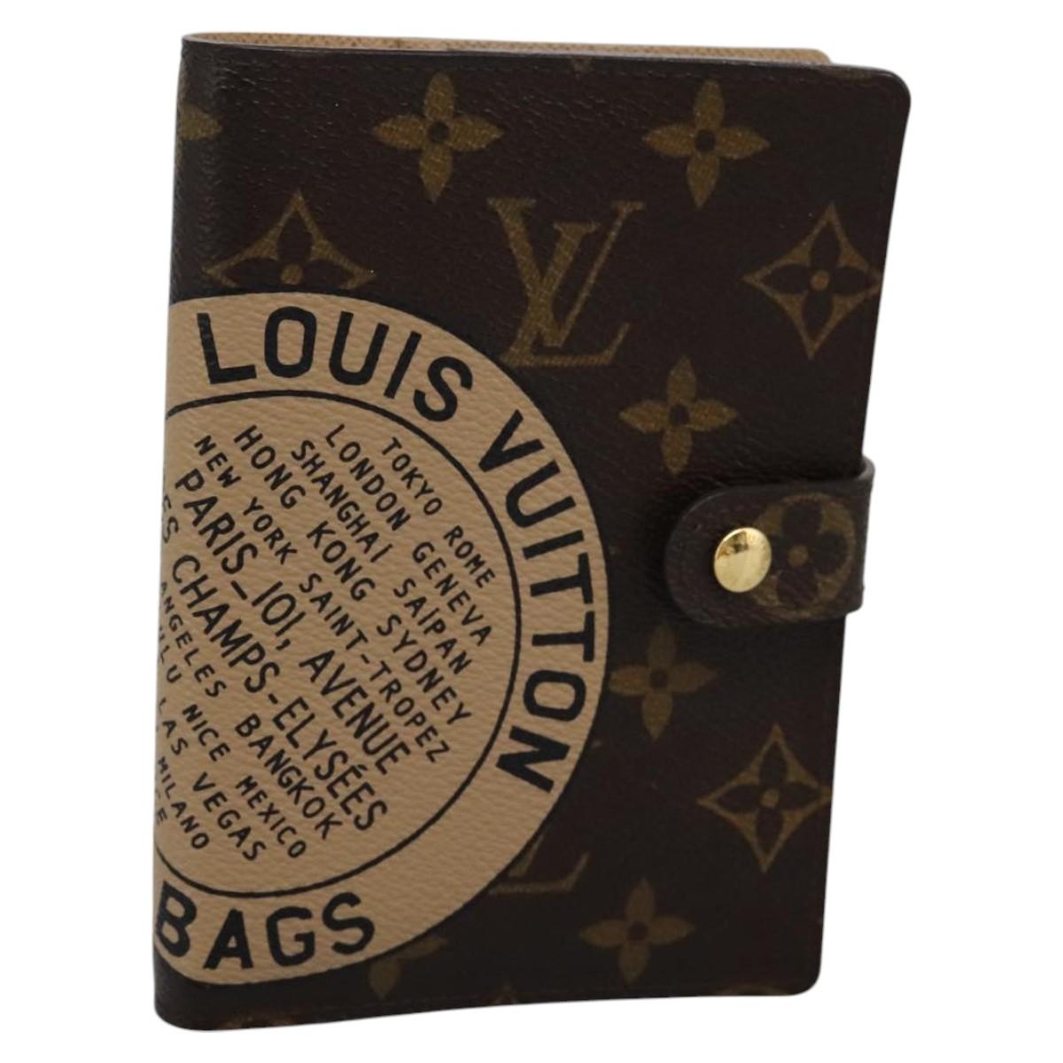 LOUIS VUITTON Monogram T&B Agenda PM Day Planner Cover R21039 LV Auth hk2247