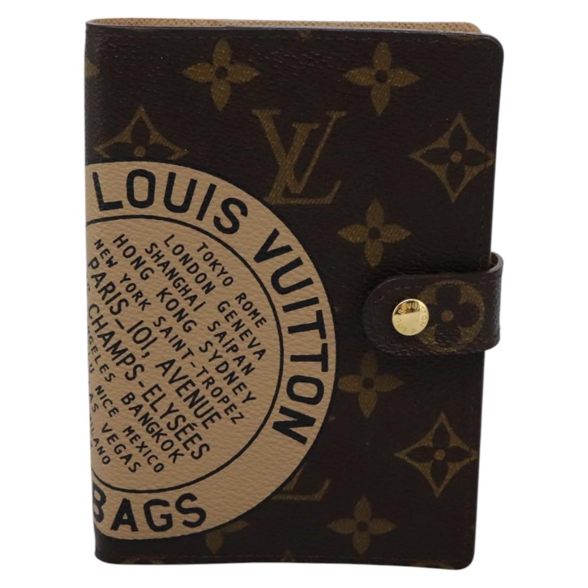 LOUIS VUITTON Monogram T&B Agenda PM Day Planner Cover R21039 LV Auth hk2247
