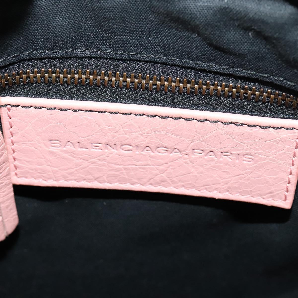 BALENCIAGA Shoulder Bag Leather Pink 310250 Auth hk2257V