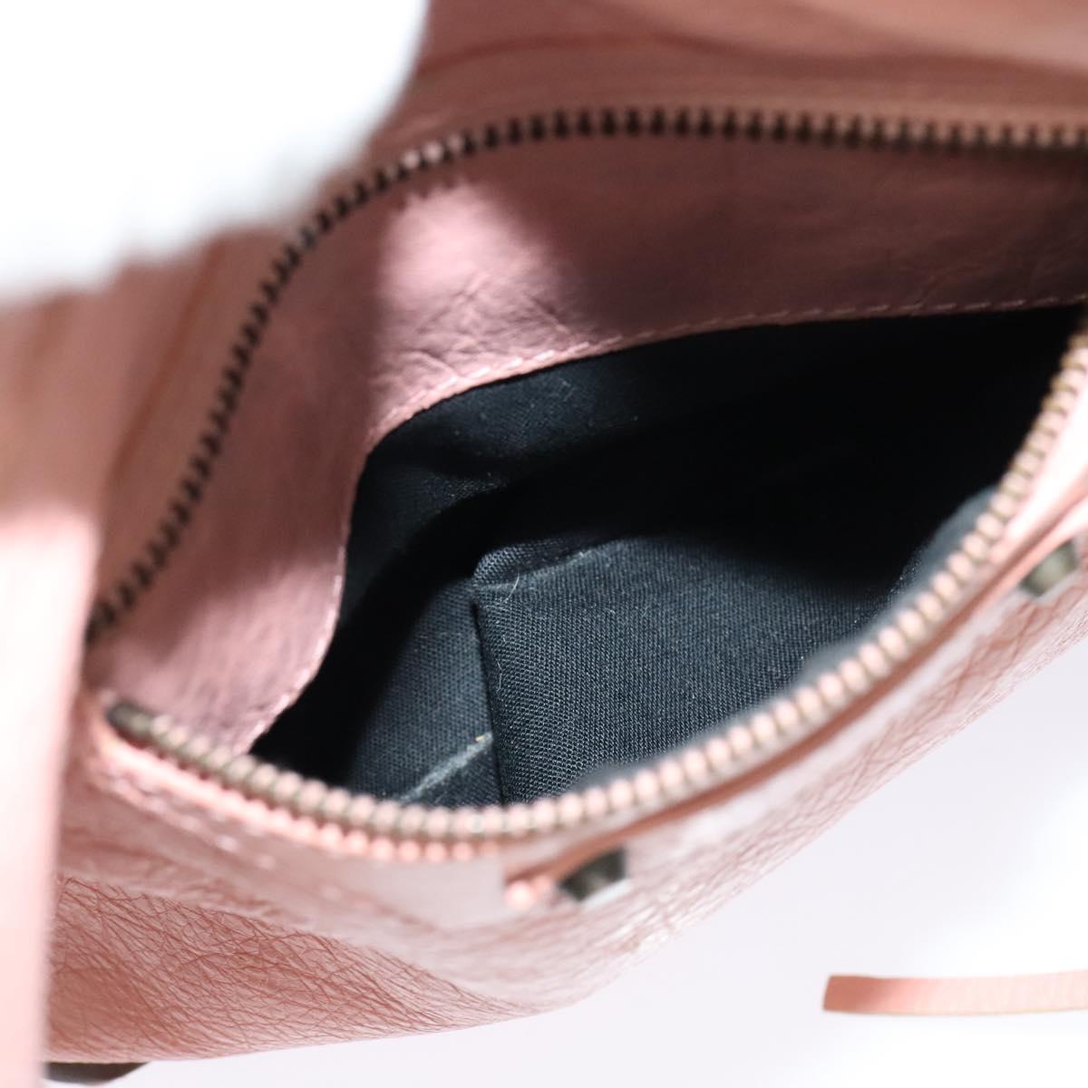 BALENCIAGA Shoulder Bag Leather Pink 310250 Auth hk2257V