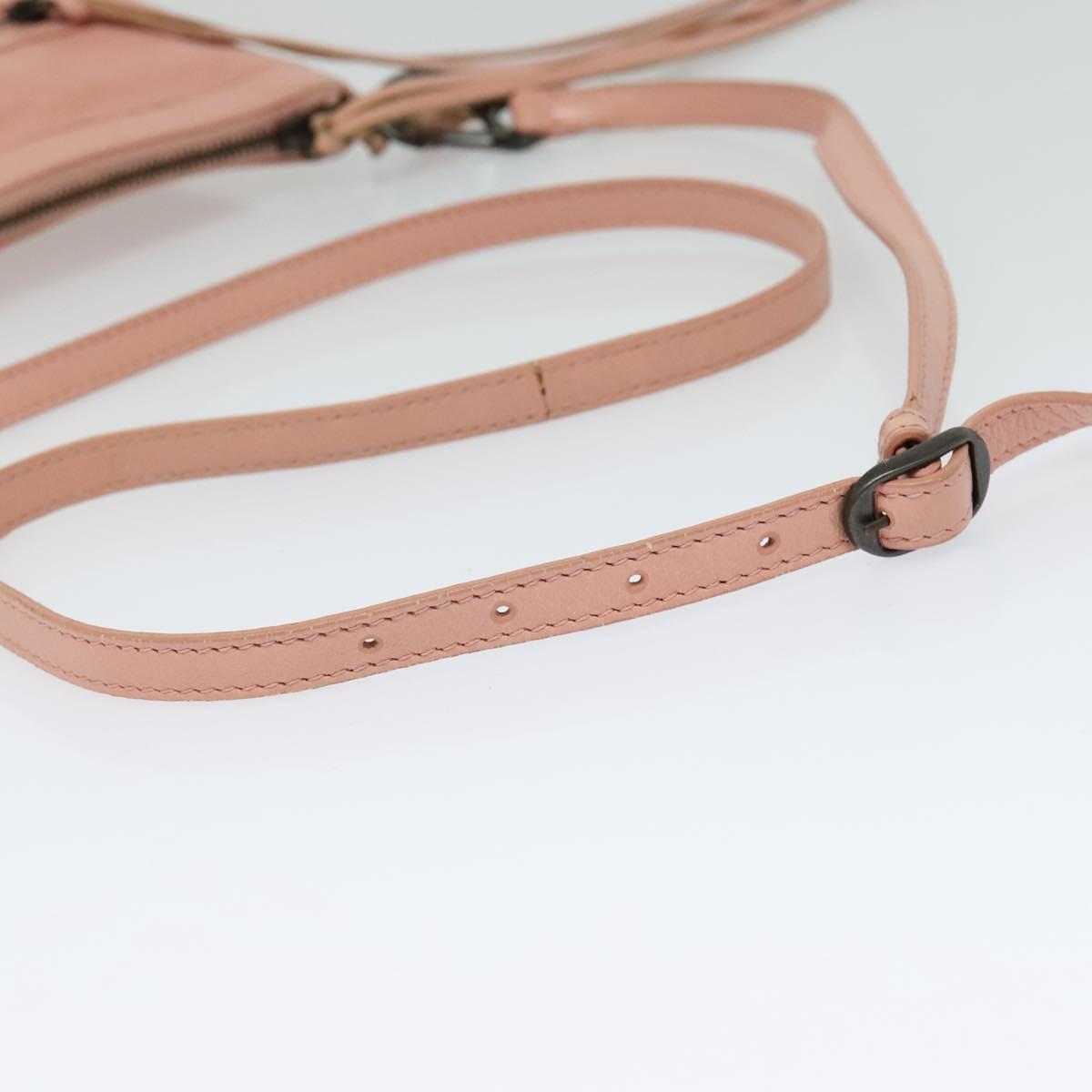 BALENCIAGA Shoulder Bag Leather Pink 310250 Auth hk2257V