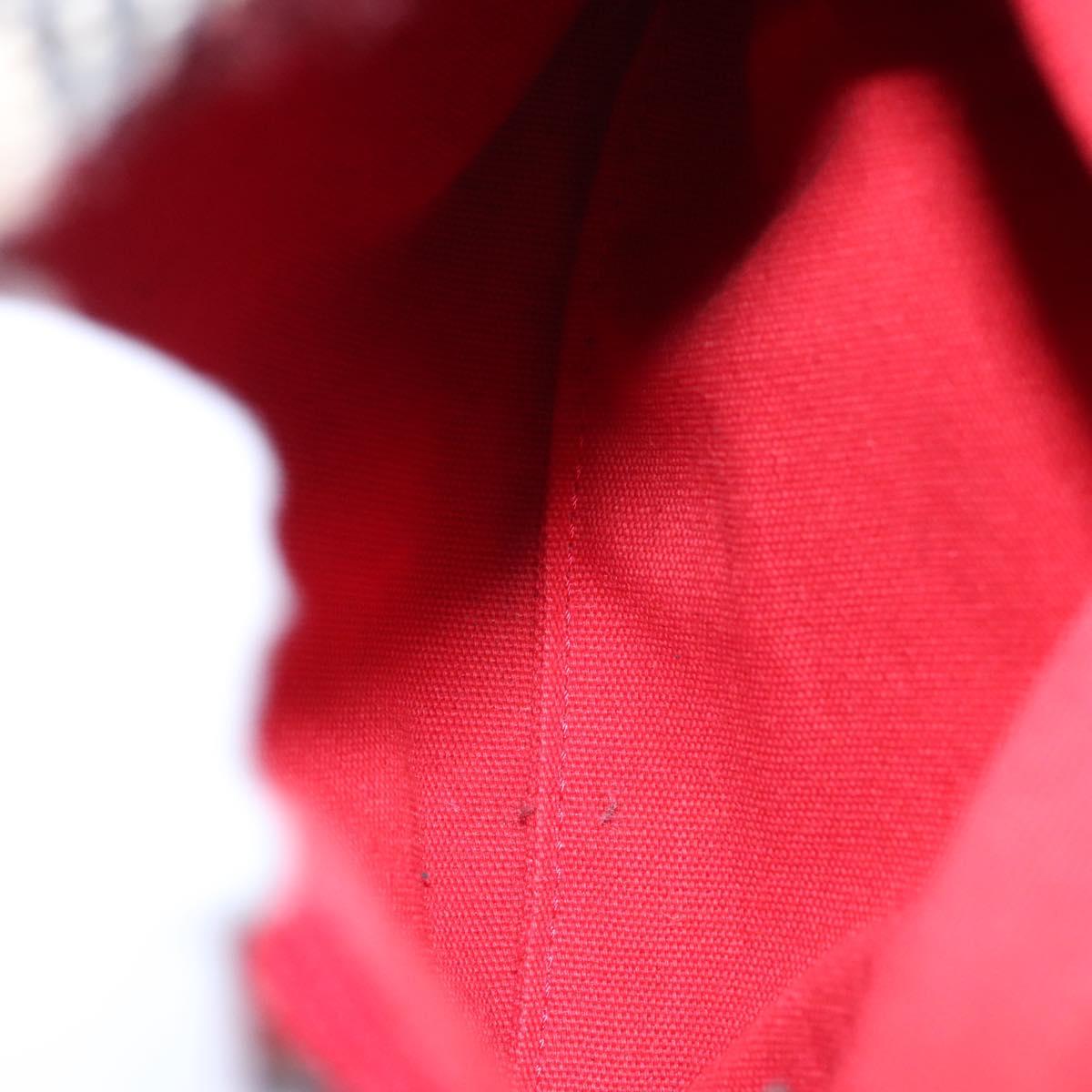 BURBERRY Nova Check Hand Bag Wool Red Black Auth hk2273