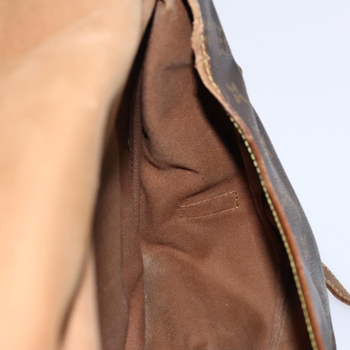 LOUIS VUITTON Monogram Saumur 35 Shoulder Bag M42254 LV Auth hk2284