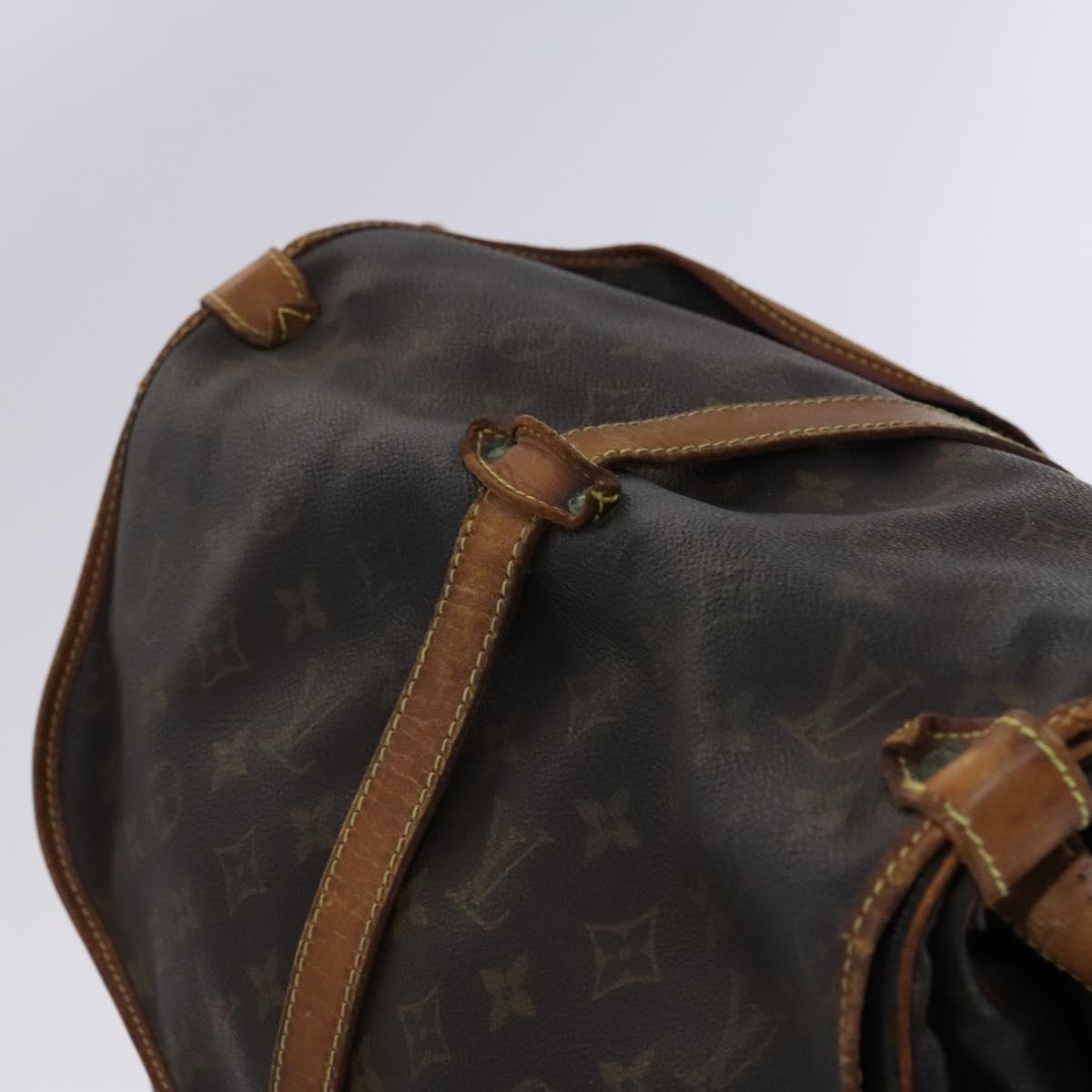 LOUIS VUITTON Monogram Saumur 35 Shoulder Bag M42254 LV Auth hk2284
