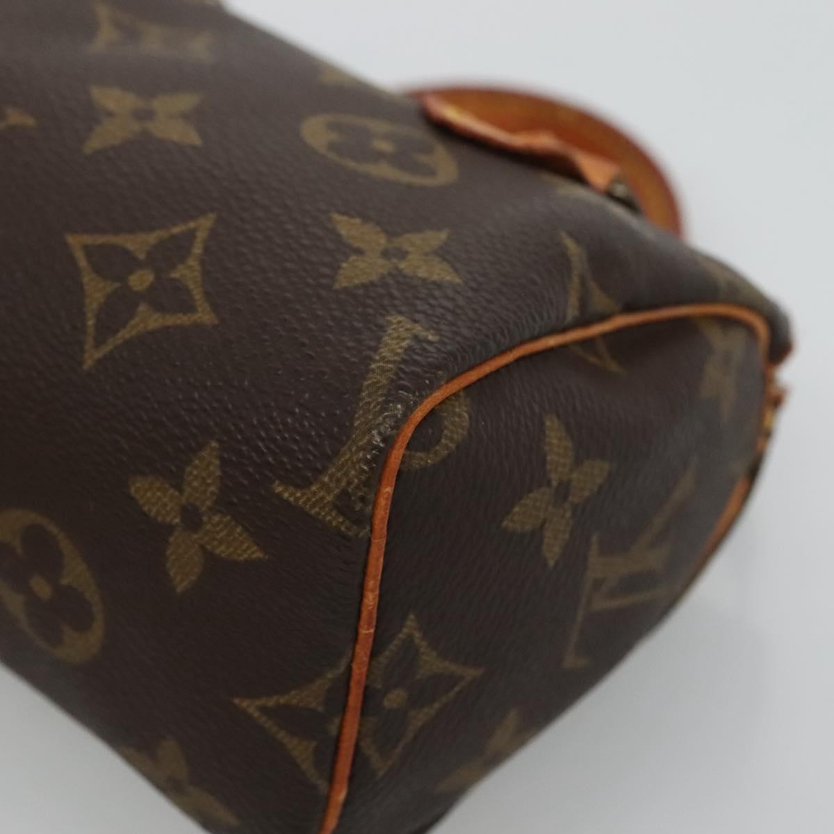 LOUIS VUITTON Monogram Mini Speedy Hand Bag M41534 LV Auth hk2286