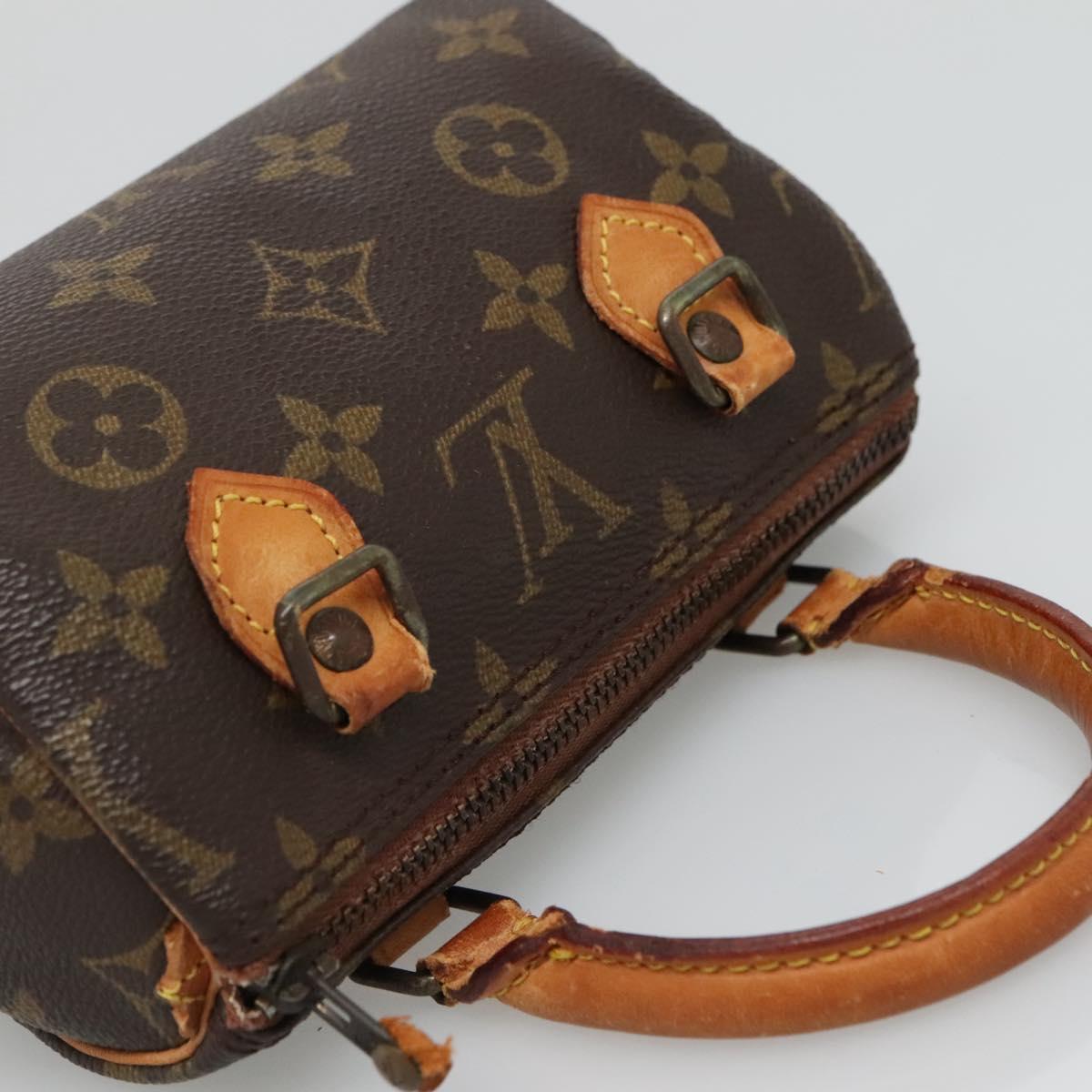 LOUIS VUITTON Monogram Mini Speedy Hand Bag M41534 LV Auth hk2286