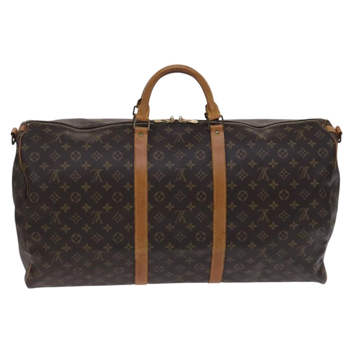 LOUIS VUITTON Monogram Keepall Bandouliere 60 Boston Bag M41412 LV Auth hk2300