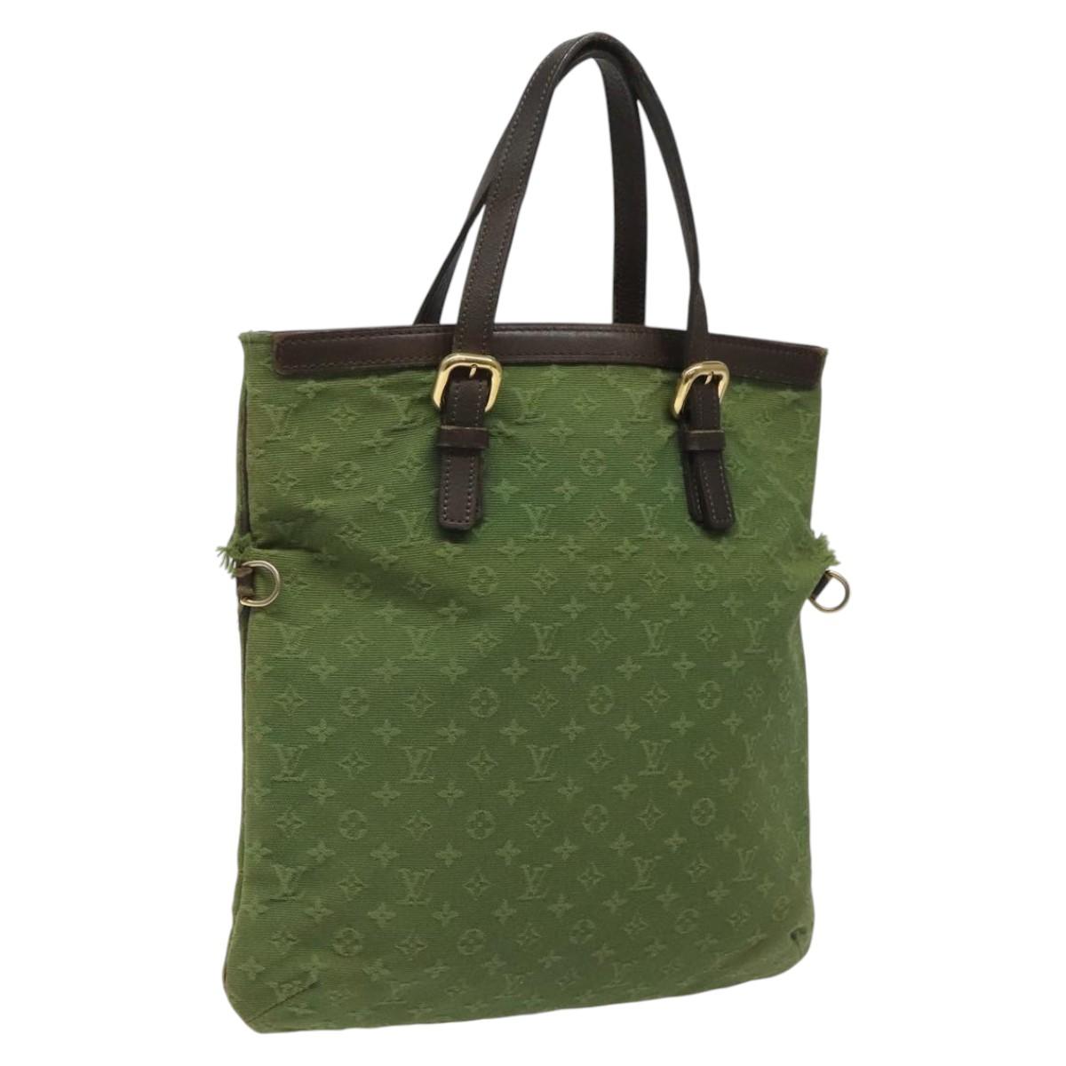 LOUIS VUITTON Monogram Mini Françoise 2Way Tote Bag TST Khaki M92422 Auth hk2313