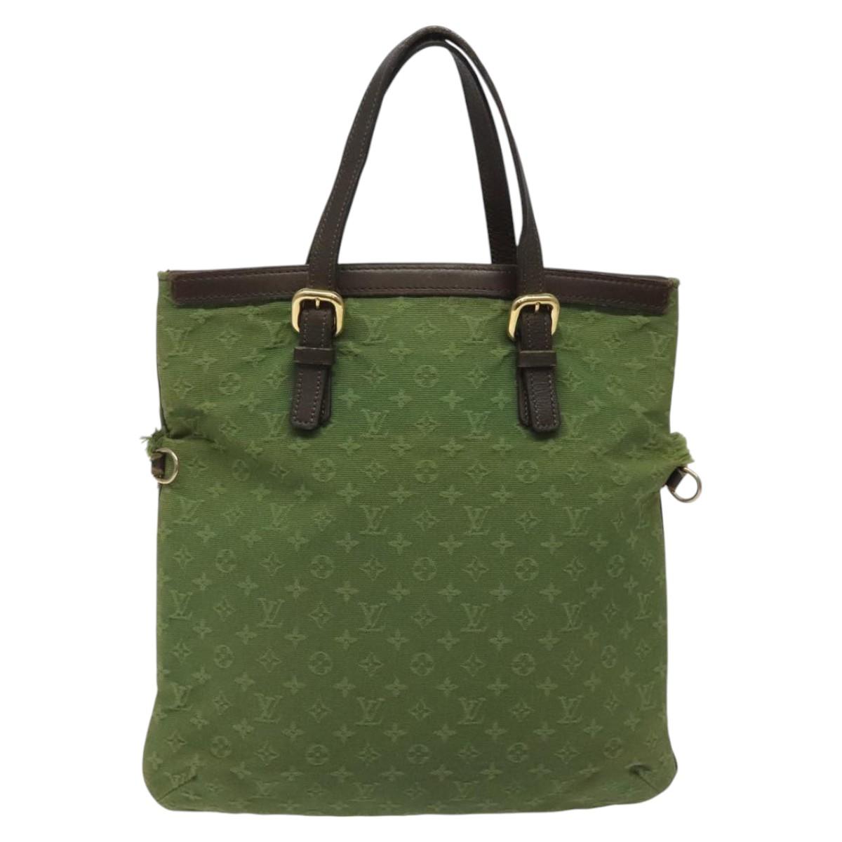 LOUIS VUITTON Monogram Mini Françoise 2Way Tote Bag TST Khaki M92422 Auth hk2313