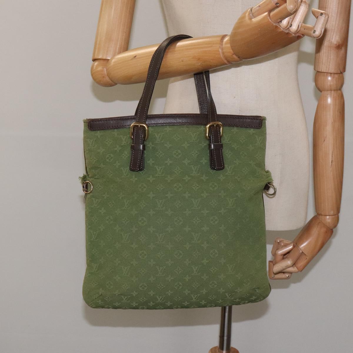 LOUIS VUITTON Monogram Mini Françoise 2Way Tote Bag TST Khaki M92422 Auth hk2313
