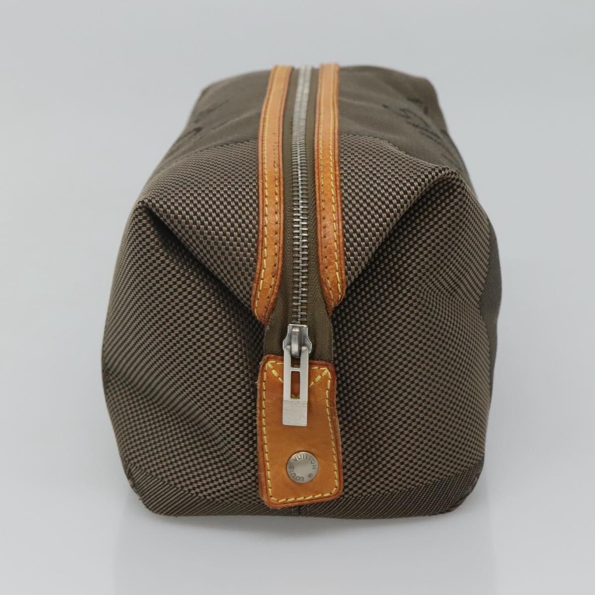 LOUIS VUITTON Damier Geant Trousse Albatross Clutch Bag Khaki M93089 Auth hk2315