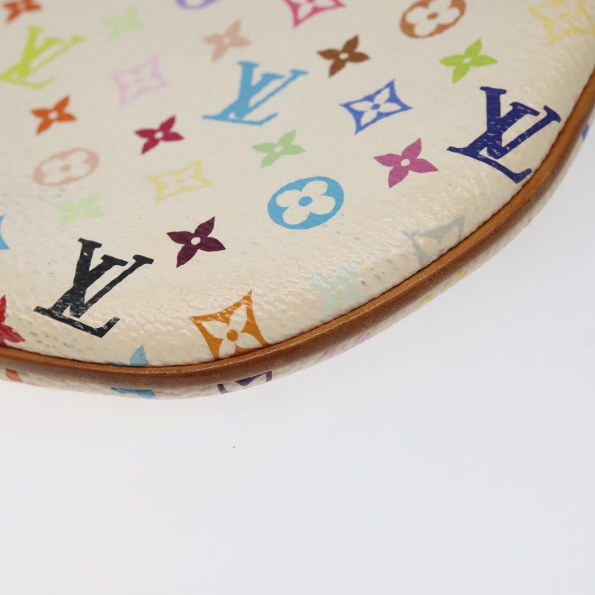 LOUIS VUITTON Monogram Multicolor Pochette GM Pouch White M60027 LV Auth hk2317