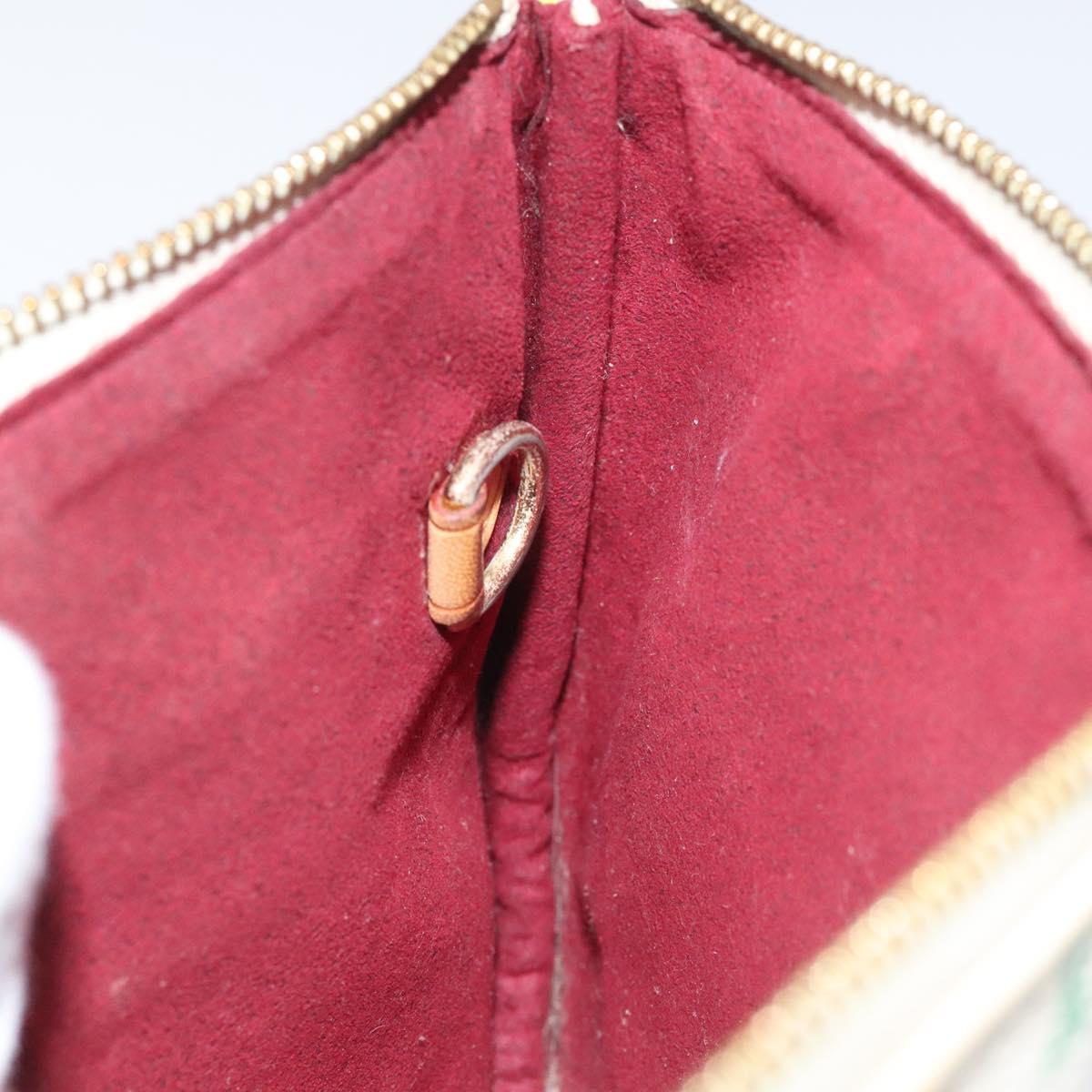 LOUIS VUITTON Monogram Multicolor Pochette GM Pouch White M60027 LV Auth hk2317
