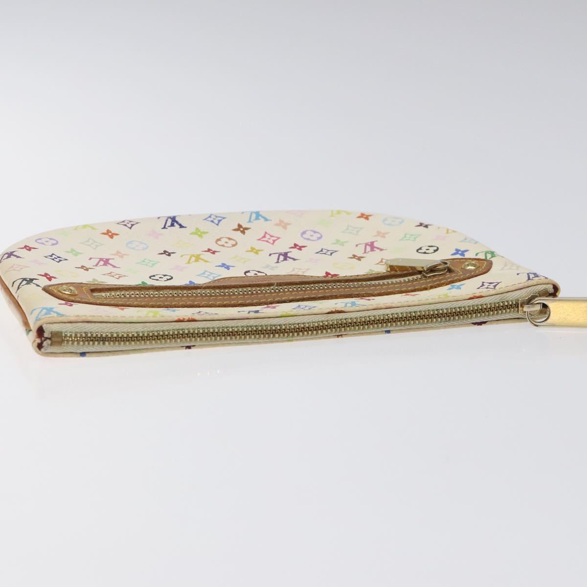 LOUIS VUITTON Monogram Multicolor Pochette GM Pouch White M60027 LV Auth hk2317