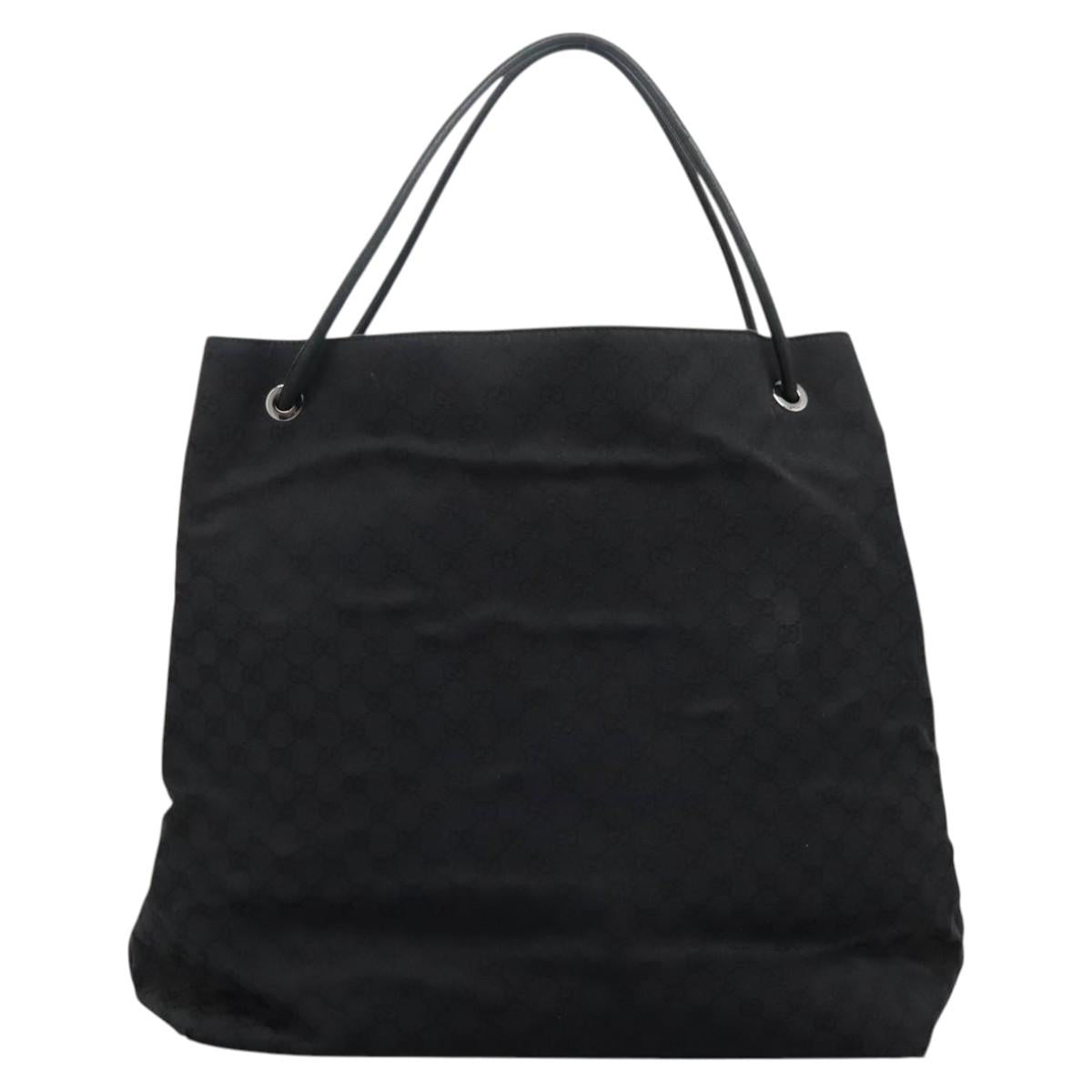 GUCCI GG Canvas Shoulder Bag Black Auth hk2332