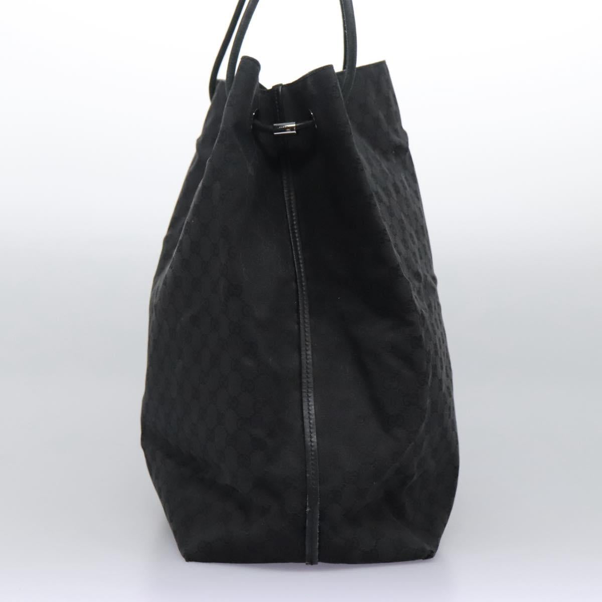 GUCCI GG Canvas Shoulder Bag Black Auth hk2332