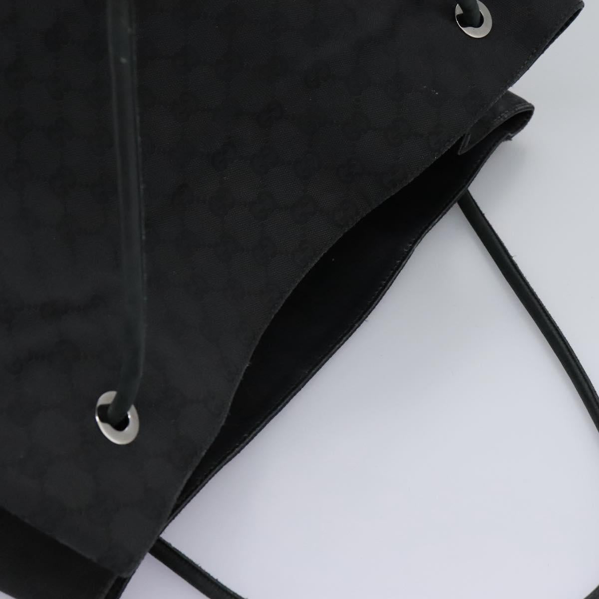 GUCCI GG Canvas Shoulder Bag Black Auth hk2332