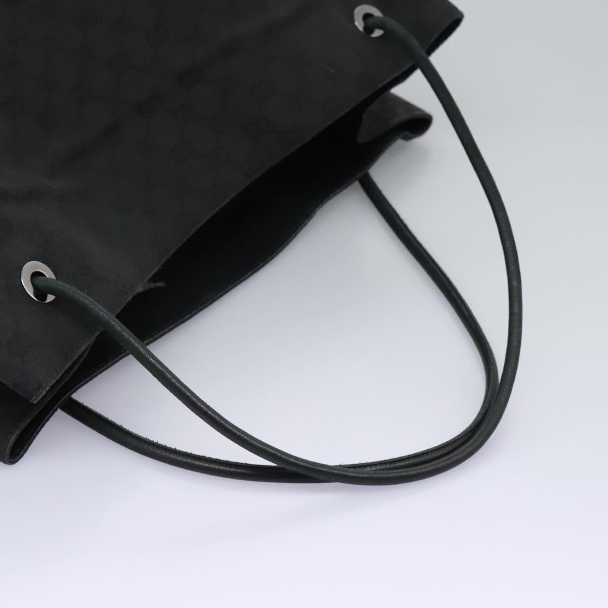 GUCCI GG Canvas Shoulder Bag Black Auth hk2332