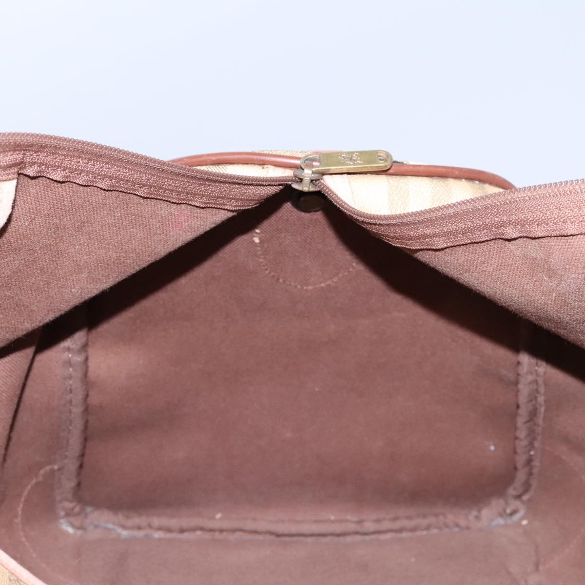 Burberrys Nova Check Boston Bag PVC Beige Auth hk2346