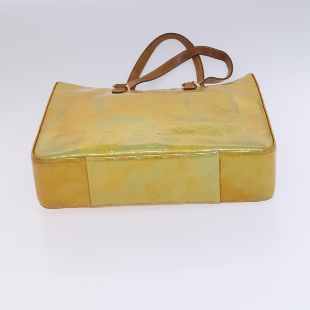 LOUIS VUITTON Monogram Vernis Columbus Tote Bag Gris M91028 LV Auth hk2353