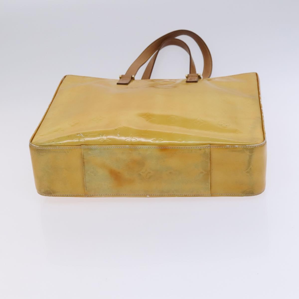 LOUIS VUITTON Monogram Vernis Columbus Tote Bag Gris M91028 LV Auth hk2354