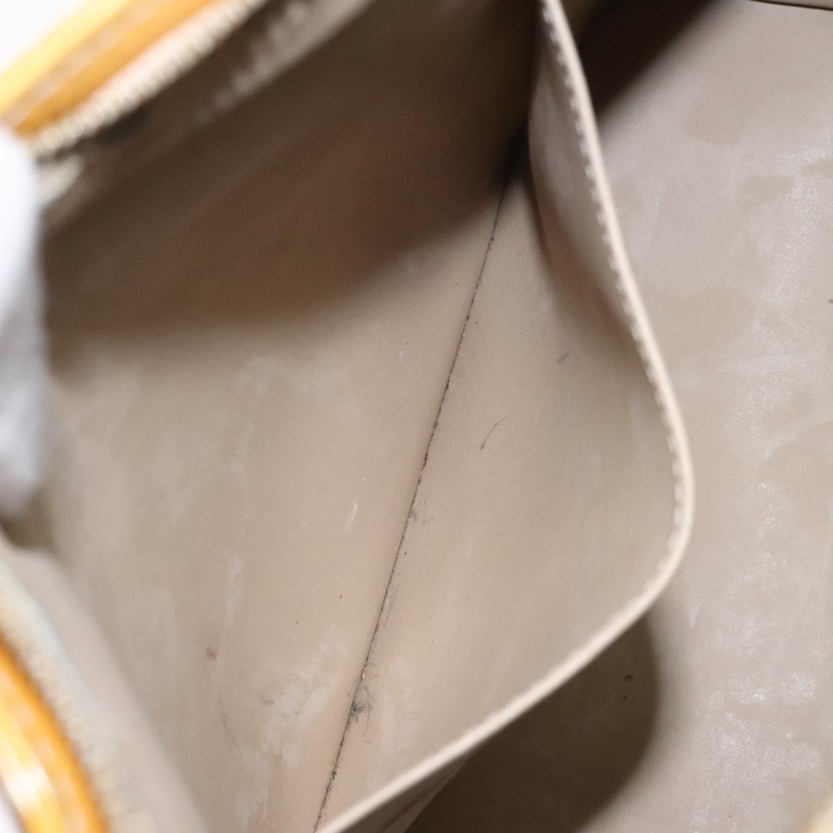 LOUIS VUITTON Monogram Vernis Houston Hand Bag Beige M91004 LV Auth hk2355