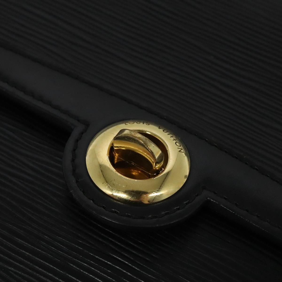 LOUIS VUITTON Epi Pochette Arche Shoulder Bag Black Noir M52572 LV Auth hk2361