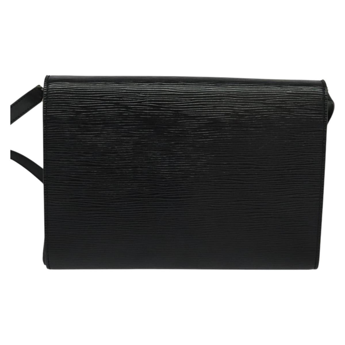 LOUIS VUITTON Epi Pochette Arche Shoulder Bag Black Noir M52572 LV Auth hk2361