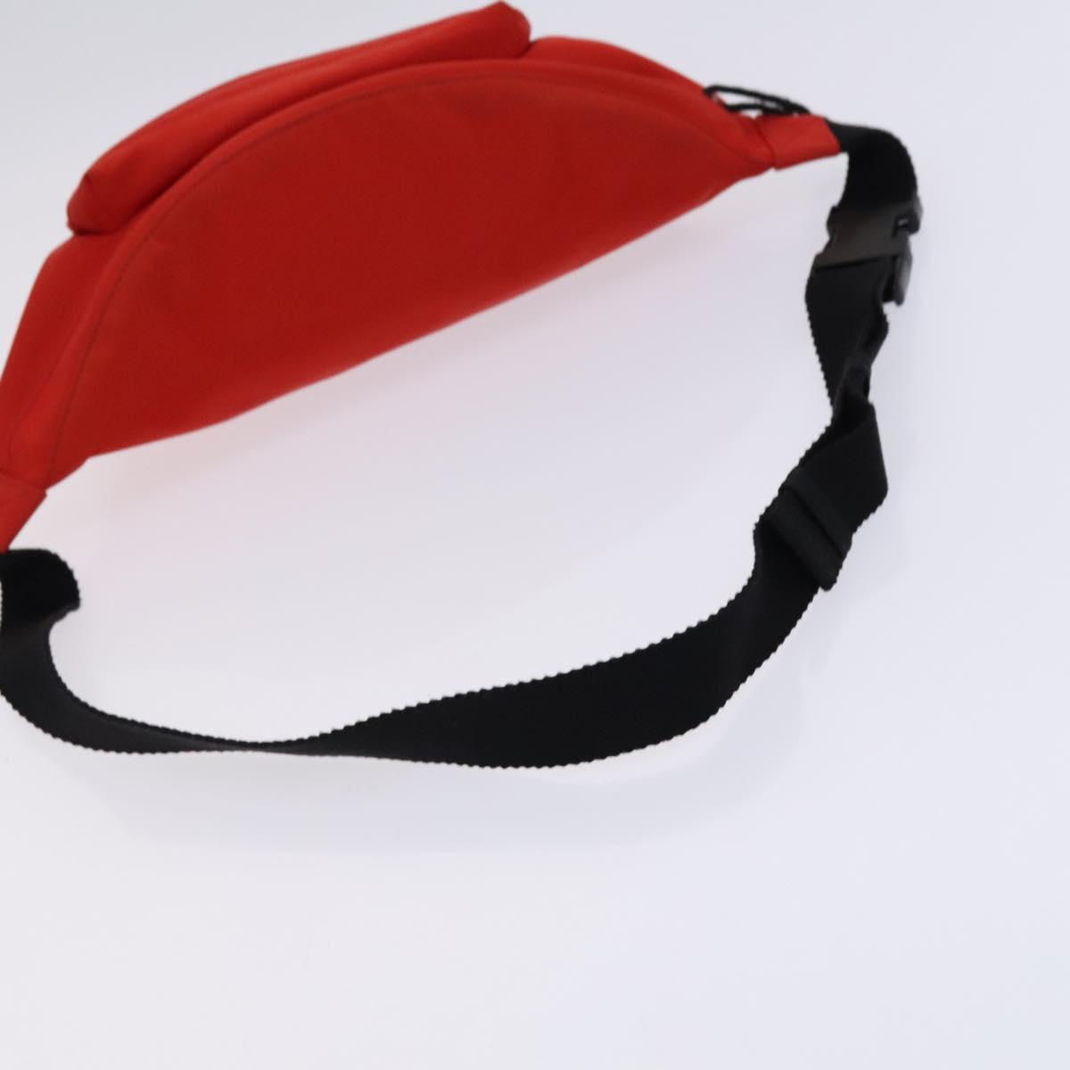 BALENCIAGA Wheel Waist bag Nylon Red 533009 Auth hk2377