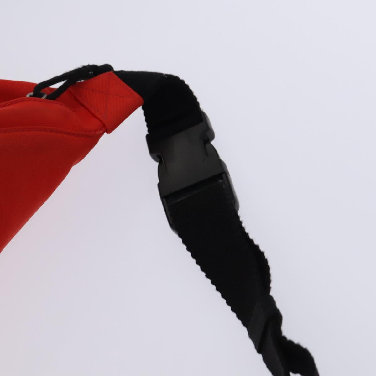 BALENCIAGA Wheel Waist bag Nylon Red 533009 Auth hk2377