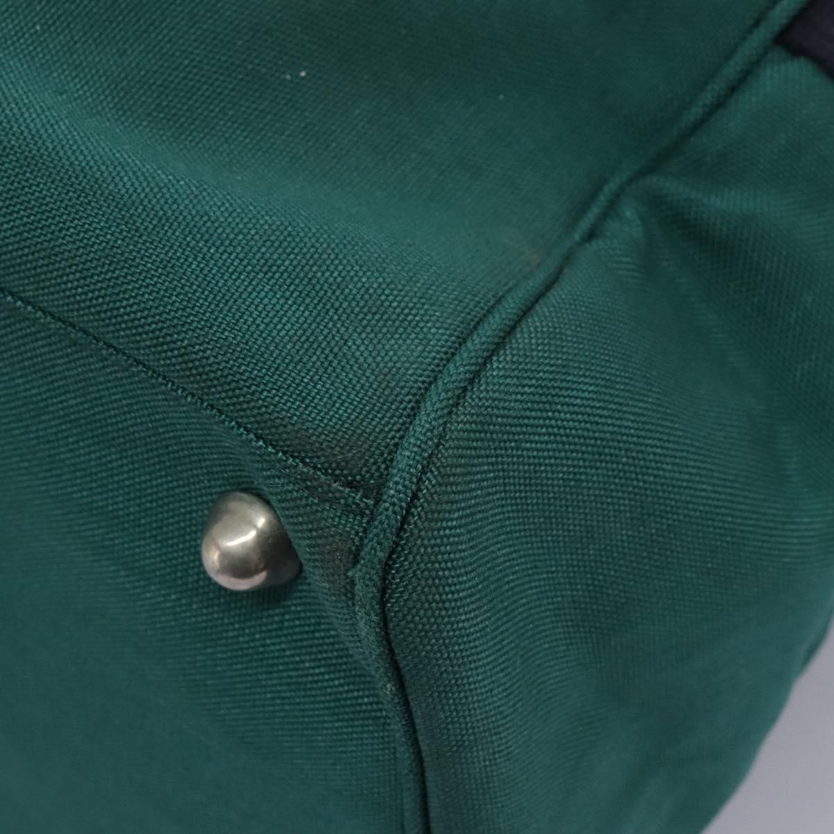 Burberrys Boston Bag Canvas 2way Green Auth hk2392