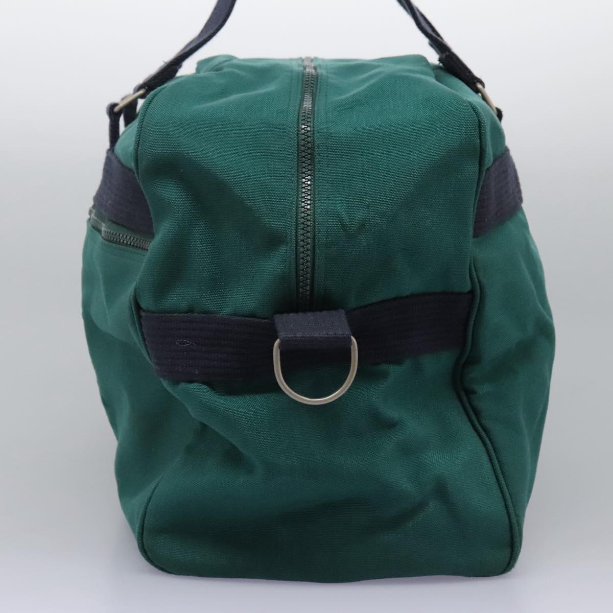 Burberrys Boston Bag Canvas 2way Green Auth hk2392
