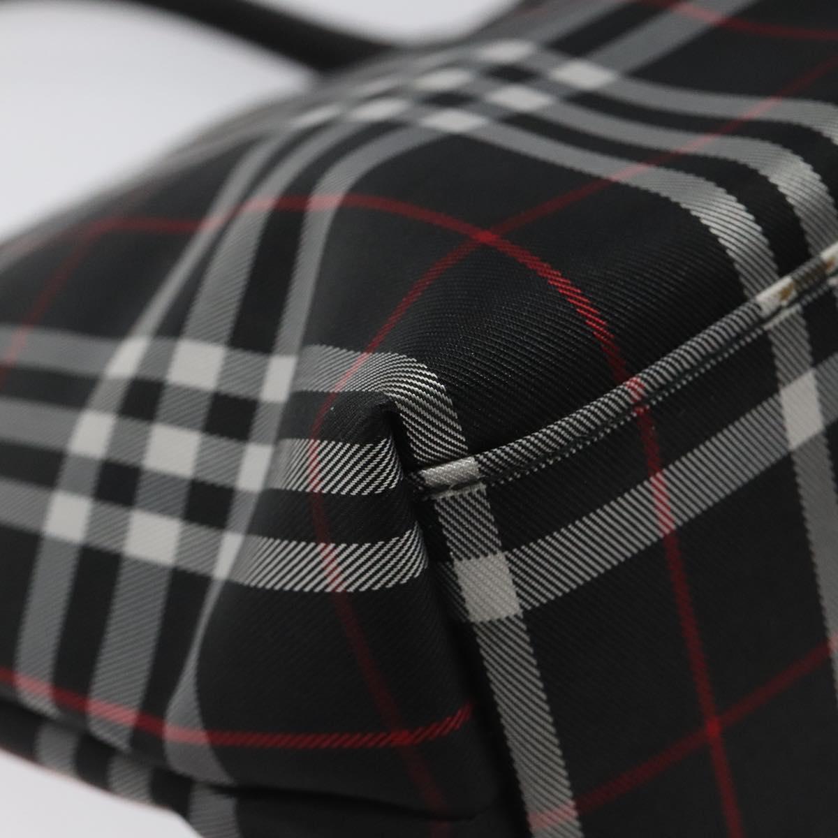 BURBERRY Nova Check Hand Bag Nylon Black Auth hk2393