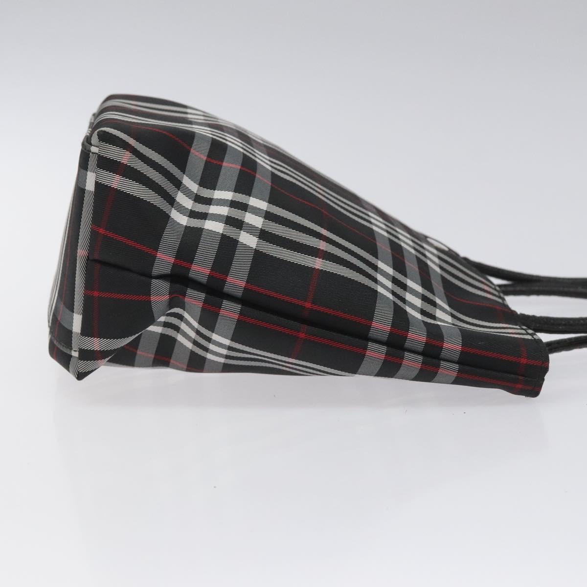 BURBERRY Nova Check Hand Bag Nylon Black Auth hk2393