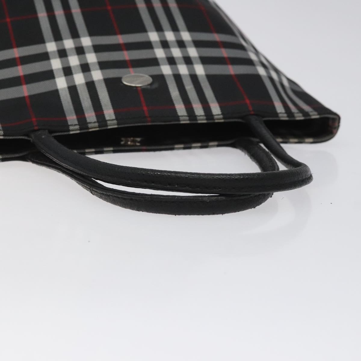 BURBERRY Nova Check Hand Bag Nylon Black Auth hk2393
