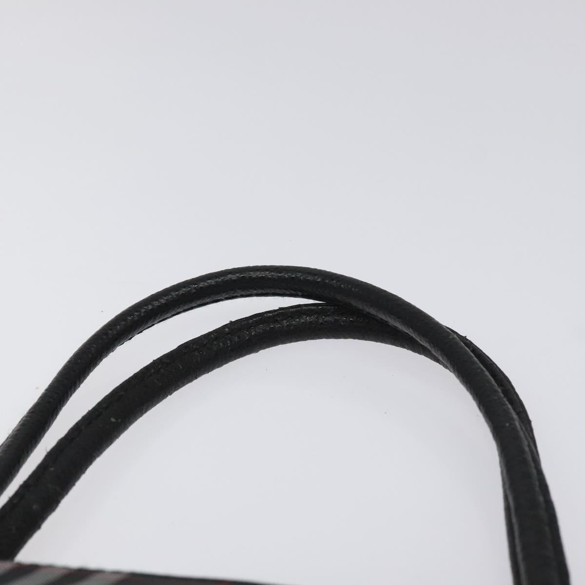 BURBERRY Nova Check Hand Bag Nylon Black Auth hk2393