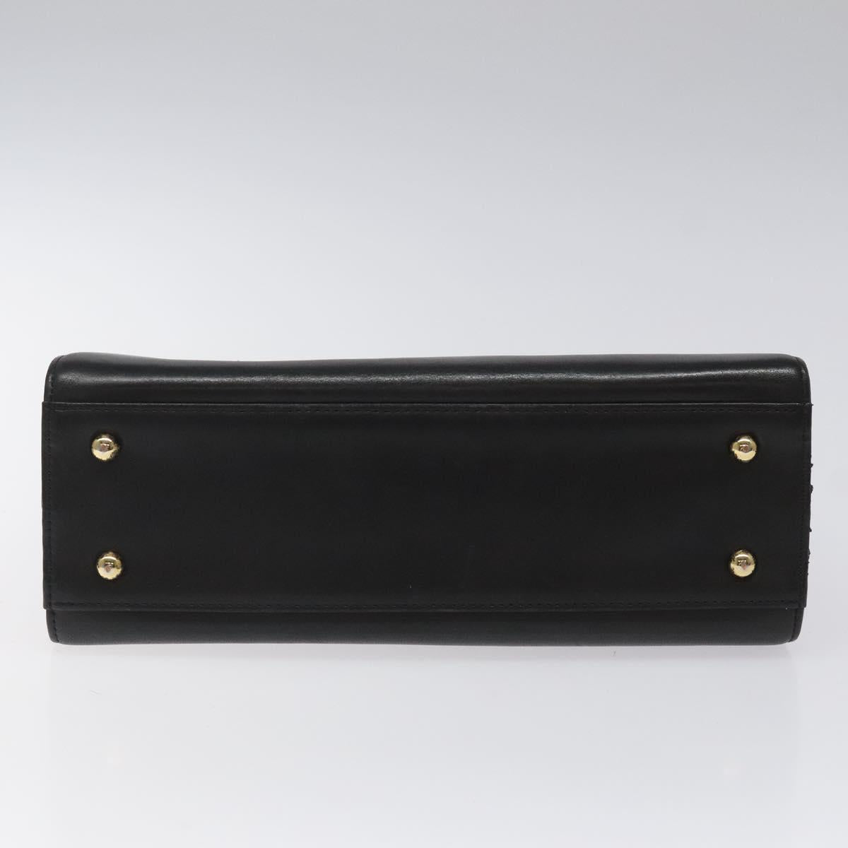 GIVENCHY Hand Bag Leather Black Auth hk2395