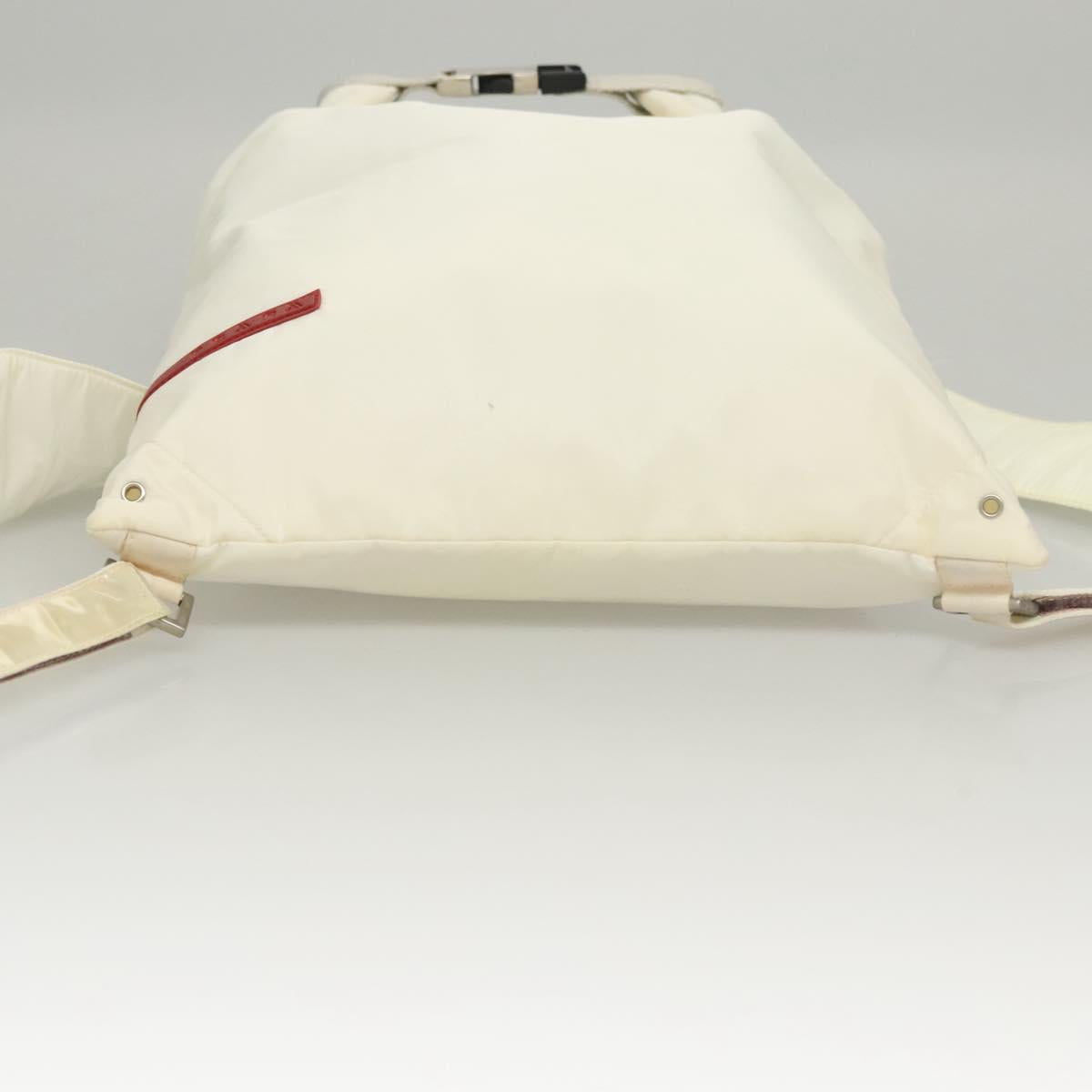 PRADA Sports Backpack Nylon White Auth hk2405