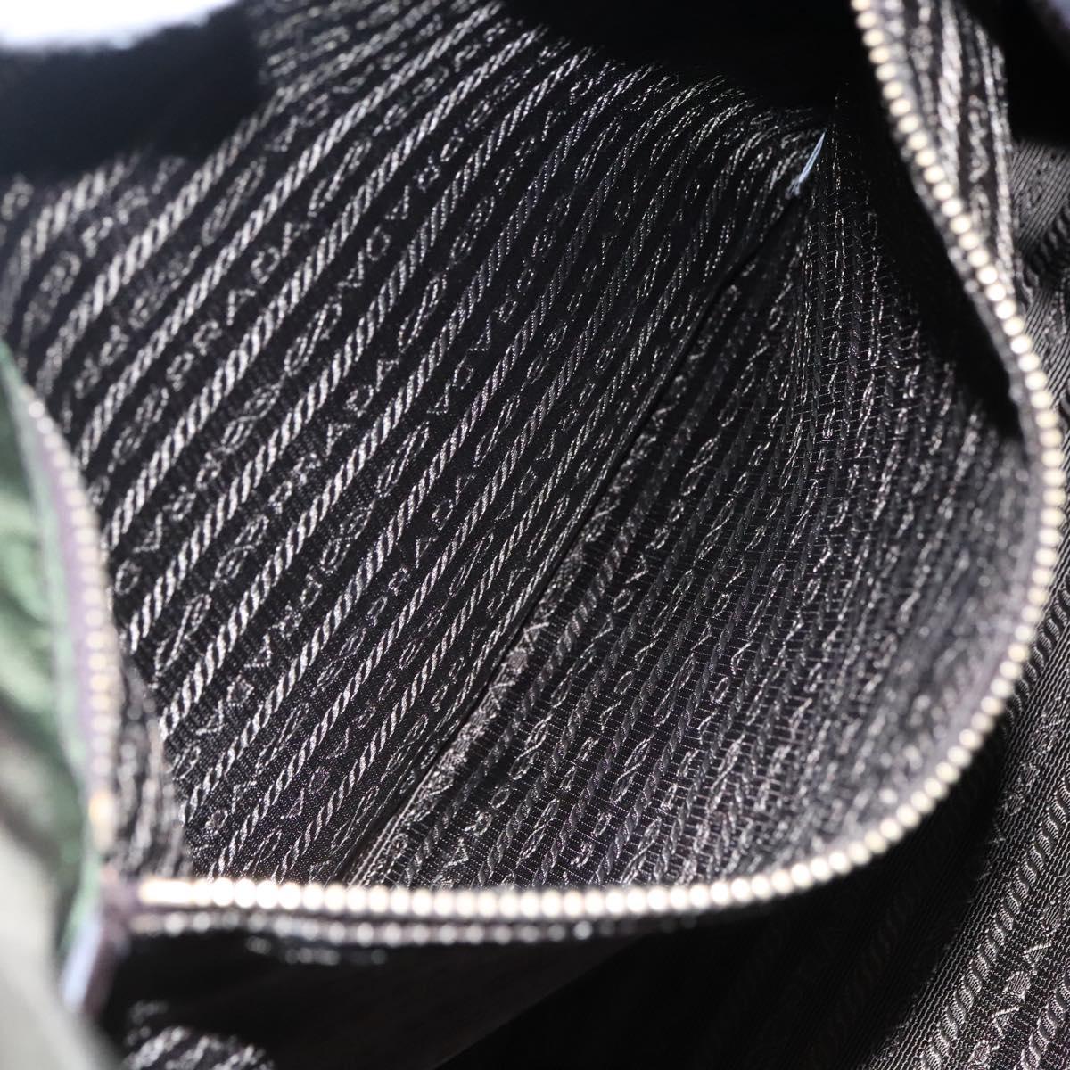 PRADA Tote Bag Nylon Khaki Gold Auth hk2406